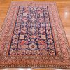 4′ x 6′ Navy Fine Hand-Knotted Pakistan Shirvan Rug – Traditional Wool