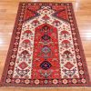 4′ x 6′ Terracotta Fine Hand-Knotted Pakistan Shirvan Prayer Rug – Traditional Wool