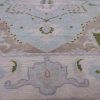 8′ x 10′ Ice Blue Fine Hand-Knotted Persian Oushak Rug – Traditional Wool