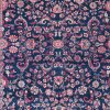 9′ x 17′ Navy Fine Hand-Knotted Persian Sarouk (Mohajeran) Rug – Traditional Wool