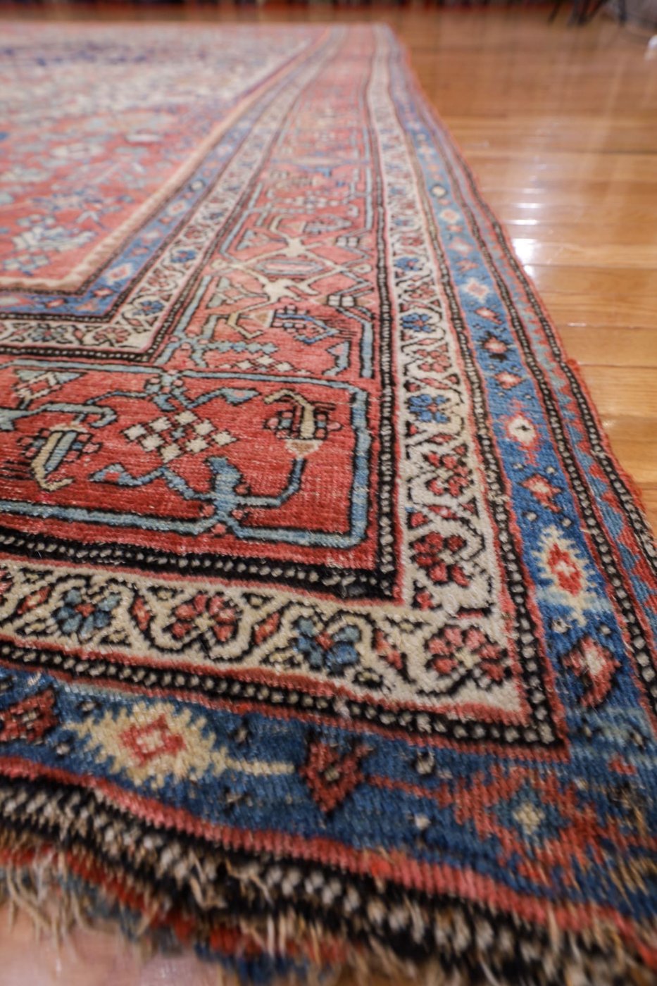 9′ x 14′ Ivory Fine Hand-Knotted Antique Persian Bidjar Rug – Traditional Wool