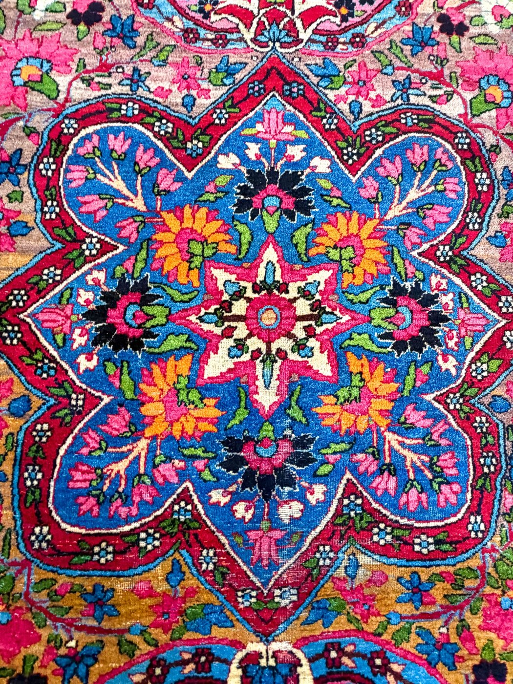 12′ x 15′ Jewel-Toned Hand-Knotted Semi-Antique Persian Yazd Rug – Masterpiece Fine Wool