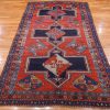 5′ x 9′ Crimson Red and Midnight Indigo Hand-Knotted Antique Caucasian Bordjalou Kazak Rug – Collector’s Wool on Wool