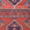 5′ x 9′ Crimson Red and Midnight Indigo Hand-Knotted Antique Caucasian Bordjalou Kazak Rug – Collector’s Wool on Wool