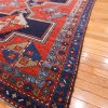 5′ x 9′ Crimson Red and Midnight Indigo Hand-Knotted Antique Caucasian Bordjalou Kazak Rug – Collector’s Wool on Wool