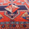 5′ x 9′ Crimson Red and Midnight Indigo Hand-Knotted Antique Caucasian Bordjalou Kazak Rug – Collector’s Wool on Wool