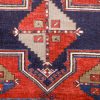 5′ x 9′ Crimson Red and Midnight Indigo Hand-Knotted Antique Caucasian Bordjalou Kazak Rug – Collector’s Wool on Wool