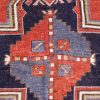 5′ x 9′ Crimson Red and Midnight Indigo Hand-Knotted Antique Caucasian Bordjalou Kazak Rug – Collector’s Wool on Wool