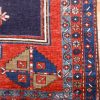 5′ x 9′ Crimson Red and Midnight Indigo Hand-Knotted Antique Caucasian Bordjalou Kazak Rug – Collector’s Wool on Wool