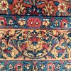 5′ x 10′ Dusty Rose and Indigo Hand-Knotted Semi-Antique Persian Kerman Gallery Rug – Fine Kurk Wool