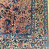 5′ x 10′ Dusty Rose and Indigo Hand-Knotted Semi-Antique Persian Kerman Gallery Rug – Fine Kurk Wool