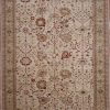 9′ x 12′ Beige Fine Hand-Knotted Egyptian Agra Oriental Rug – Traditional Wool