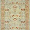 9′ x 12′ Beige Fine Hand-Knotted Egyptian Agra Oriental Rug – Traditional Wool