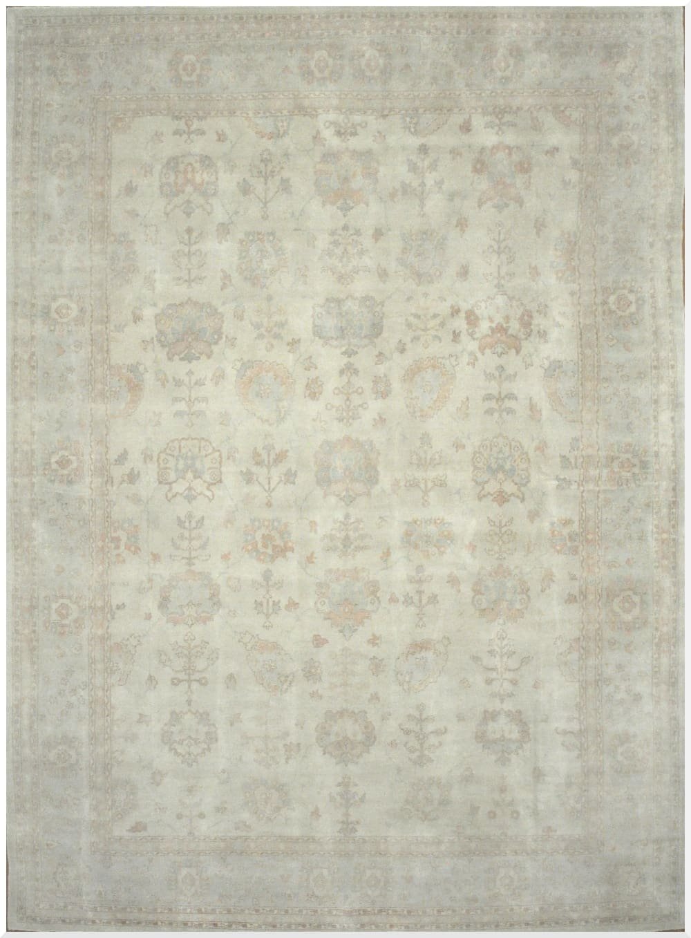 13′ x 19′ Beige Fine Hand-Knotted Egyptian Sultanabad Rug – Transitional Wool 13′ x 19′ Beige Fine Hand-Knotted Egyptian Sultanabad Rug – Transitional Wool