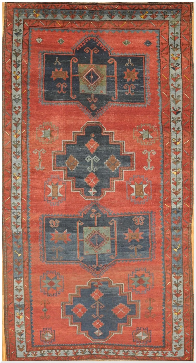 6′ x 12′ Red Fine Hand-Knotted Caucasian Kazak Rug – Tribal Wool