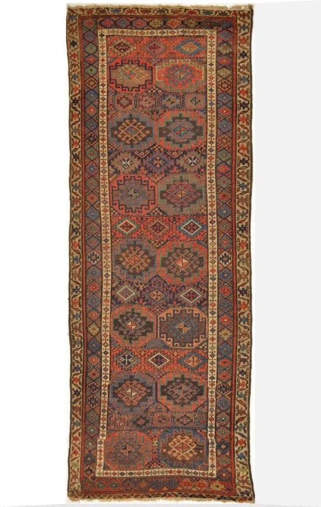 4′ x 12′ Antique Handmade Persian Kurdish Runner Rug