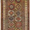 4′ x 10′ Caucasian Kazak Brick Red Geometric Runner Rug – Traditional Wool