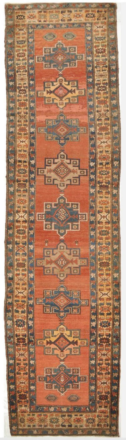 4′ x 14′ Red Fine Hand-Knotted Persian Bakhashayesh Runner – Traditional Wool
