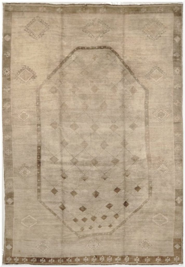 10′ x 14′ Turkish Neutral Oushak Rug – Vintage Hand-Knotted Wool