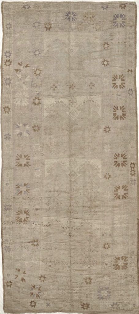 6′ x 14′ Turkish Ivory Vintage Runner Rug Transitional Wool