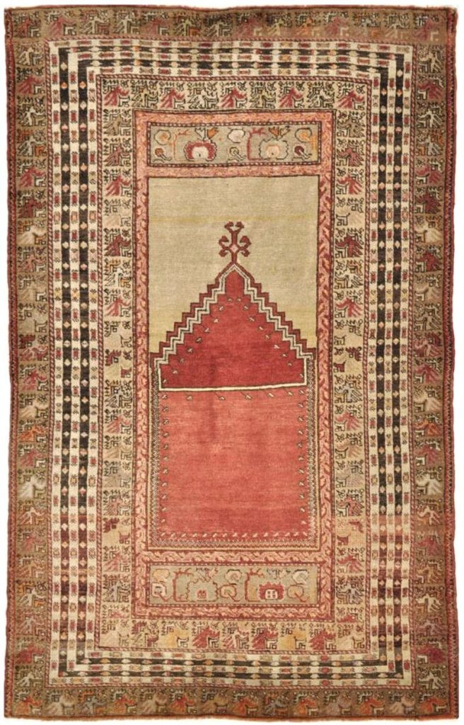 4′ x 7′ Red Fine Hand-Knotted Turkish Rug – Traditional Wool