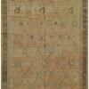 8′ x 12′ Turkish Kars Beige Vintage Rug – Transitional Hand-Knotted Wool 8′ x 12′ Turkish Kars Beige Vintage Rug – Transitional Hand-Knotted Wool
