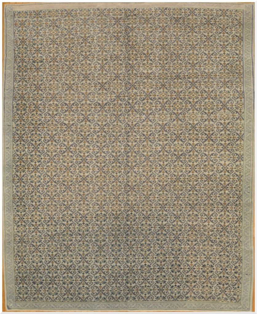 7′ x 9′ Beige Fine Hand-Knotted Turkish Oushak Rug – Traditional Wool 7′ x 9′ Beige Fine Hand-Knotted Turkish Oushak Rug – Traditional Wool