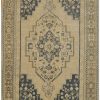 7′ x 12′ Ivory Fine Hahd-Knotted Turkish Oushak Rug – Traditiona Wool