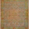 11′ x 13′ Salmon Fine Hand-Knotted Indian Agra Rug – Traditional Wool and Cotton