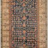 6′ x 10′ Antique Uzbek Khotan Pomegranate Rug – Hand-Knotted Wool