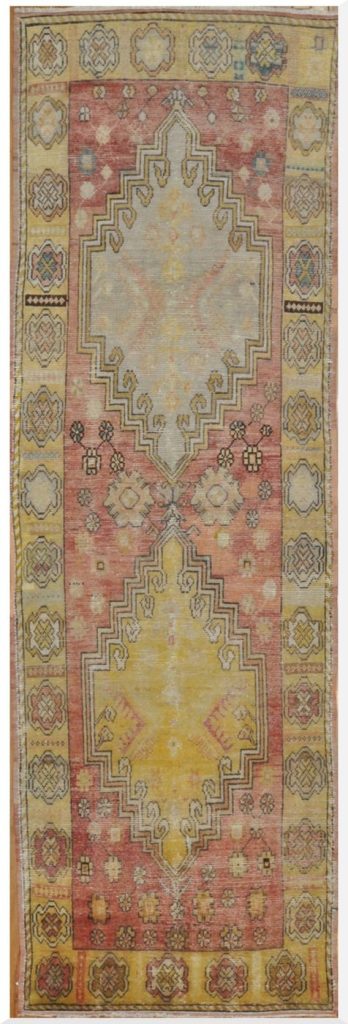 3′ x 11′ Turkish Anatolian Oushak Runner – Vintage Hand-Knotted Wool 3′ x 11′ Turkish Anatolian Oushak Runner – Vintage Hand-Knotted Wool