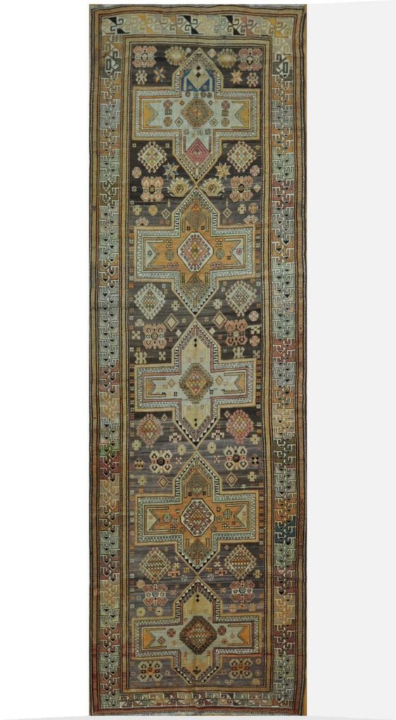 4′ x 16′ Caucasian Kazak Runner – Antique Hand-Knotted Wool