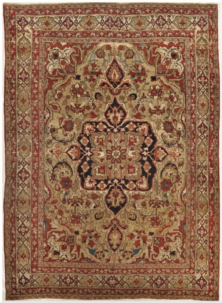 7′ x 9′ Antique Muted Sage and Terracotta Hand-Knotted Persian Lavar Kerman Rug – Investment Grade Wool