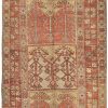 6′ x 13′ Turkish Rust Ivory Panel Runner – Semi-Antique Hand-Knotted Wool
