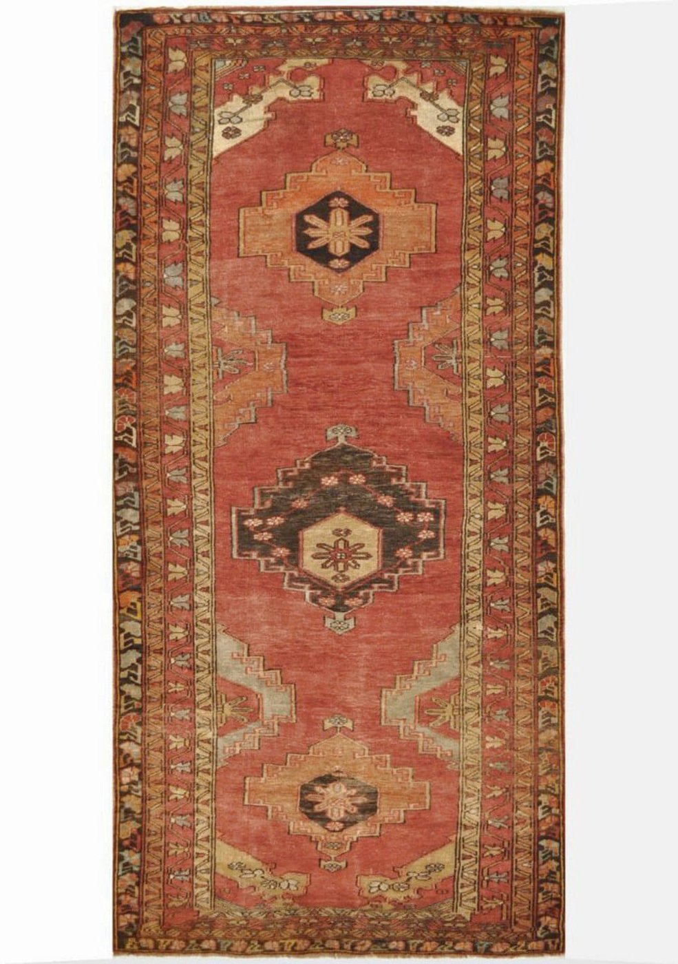 5×10 Turkish Red Vintage Wide Runner Rug Wool
