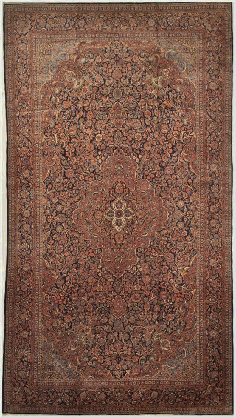 10′ x 18′ Persian Red Antique Kashan Rug Traditional Wool