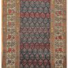 3′ x 11′ Navy Fine Hand-Knotted Persian Kurdish Runner – Traditional Wool