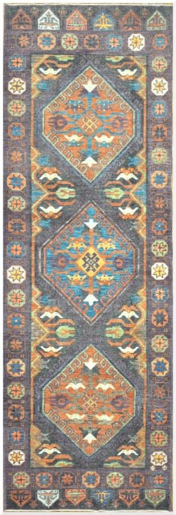 4′ x 13′ Grey Fine Hand-Knotted Turkish Oushak Runner Rug – Transitional Wool