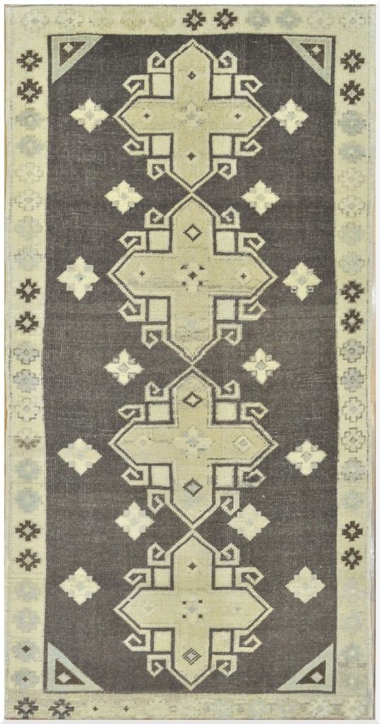 3′ x 6′ Grey Fine Hand-Knotted Turkish Anatolian Runner Rug – Transitional Wool