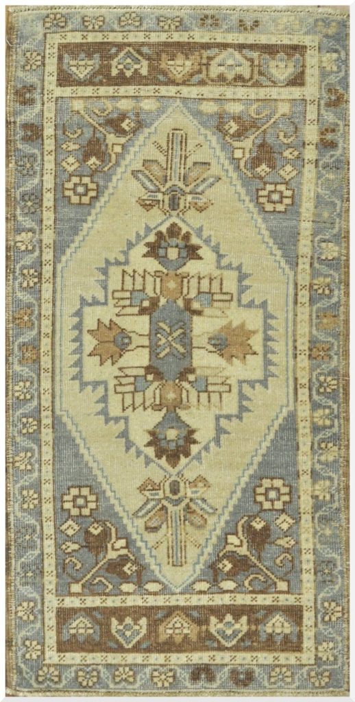 2′ x 4′ Beige Fine Hand-Knotted Turkish Anatolian Rug – Prayer Wool