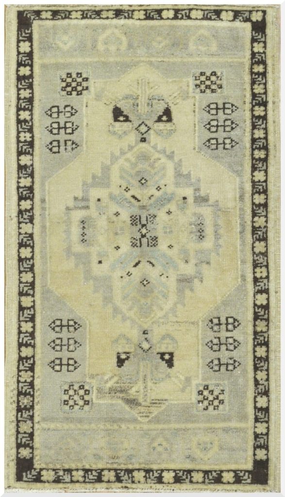 2′ x 3′ Beige Fine Hand-Knotted Turkish Anatolian Rug – Prayer Wool