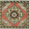 3′ x 3′ Rust Fine Hand-Knotted Turkish Anatolian Rug – Geometric Wool