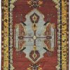 6′ x 11′ Turkish Rust Ivory Medallion Runner – Vintage Hand-Knotted Wool
