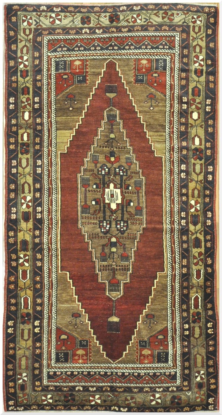 5’x10′ Turkish Oushak Red Vintage Rug Traditional Wool
