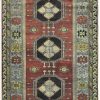 5′ x 13′ Red Triple Medallion Turkish Oushak Runner Rug – Traditional Wool