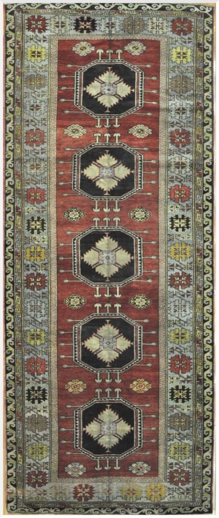 5′ x 13′ Red Triple Medallion Turkish Oushak Runner Rug – Traditional Wool 5′ x 13′ Red Triple Medallion Turkish Oushak Runner Rug – Traditional Wool