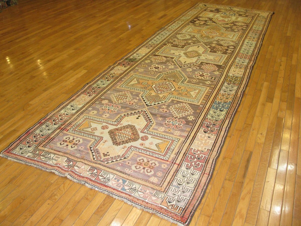 4′ x 16′ Caucasian Kazak Runner – Antique Hand-Knotted Wool - 5 4′ x 16′ Caucasian Kazak Runner – Antique Hand-Knotted Wool