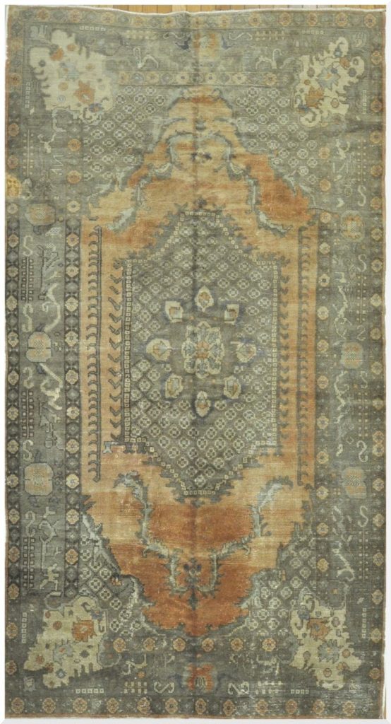 5′ x 10′ Turkish Oushak Blue-Gray Vintage Anatolian Rug – Traditional Hand-Knotted Wool 5′ x 10′ Turkish Oushak Blue-Gray Vintage Anatolian Rug – Traditional Hand-Knotted Wool