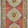 5′ x 11′ Turkish Oushak Rust Blue Triple Medallion Runner – Vintage Hand-Knotted Wool