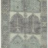5′ x 14′ Turkish Gray Vintage Tribal Runner Rug – Hand-Knotted Wool